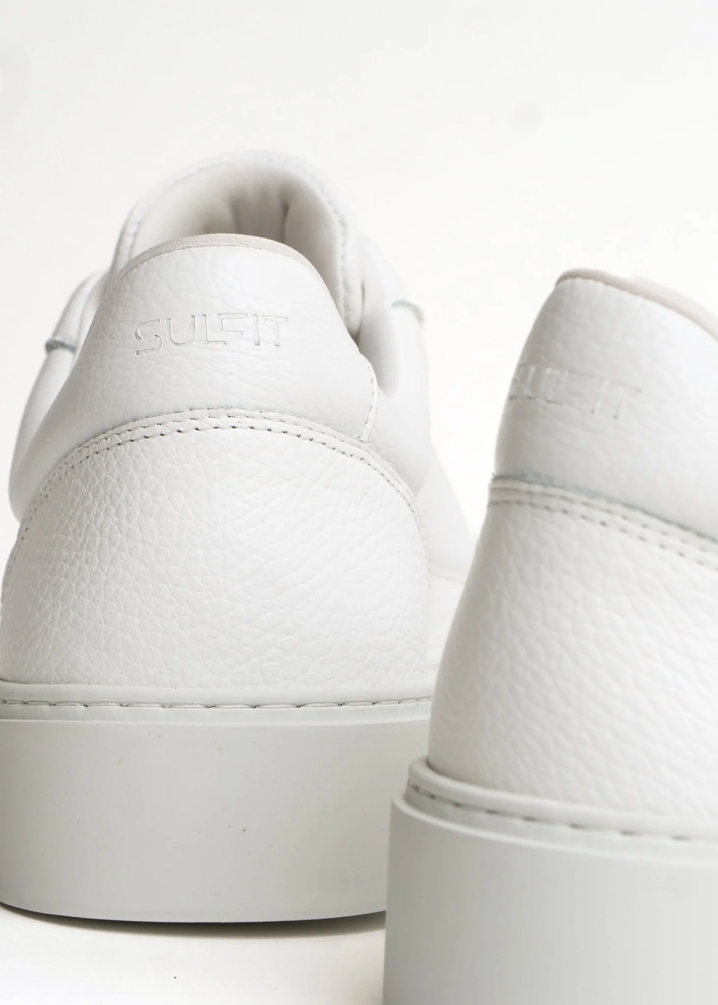 Premium Leather Trainer In Triple White - Image 16