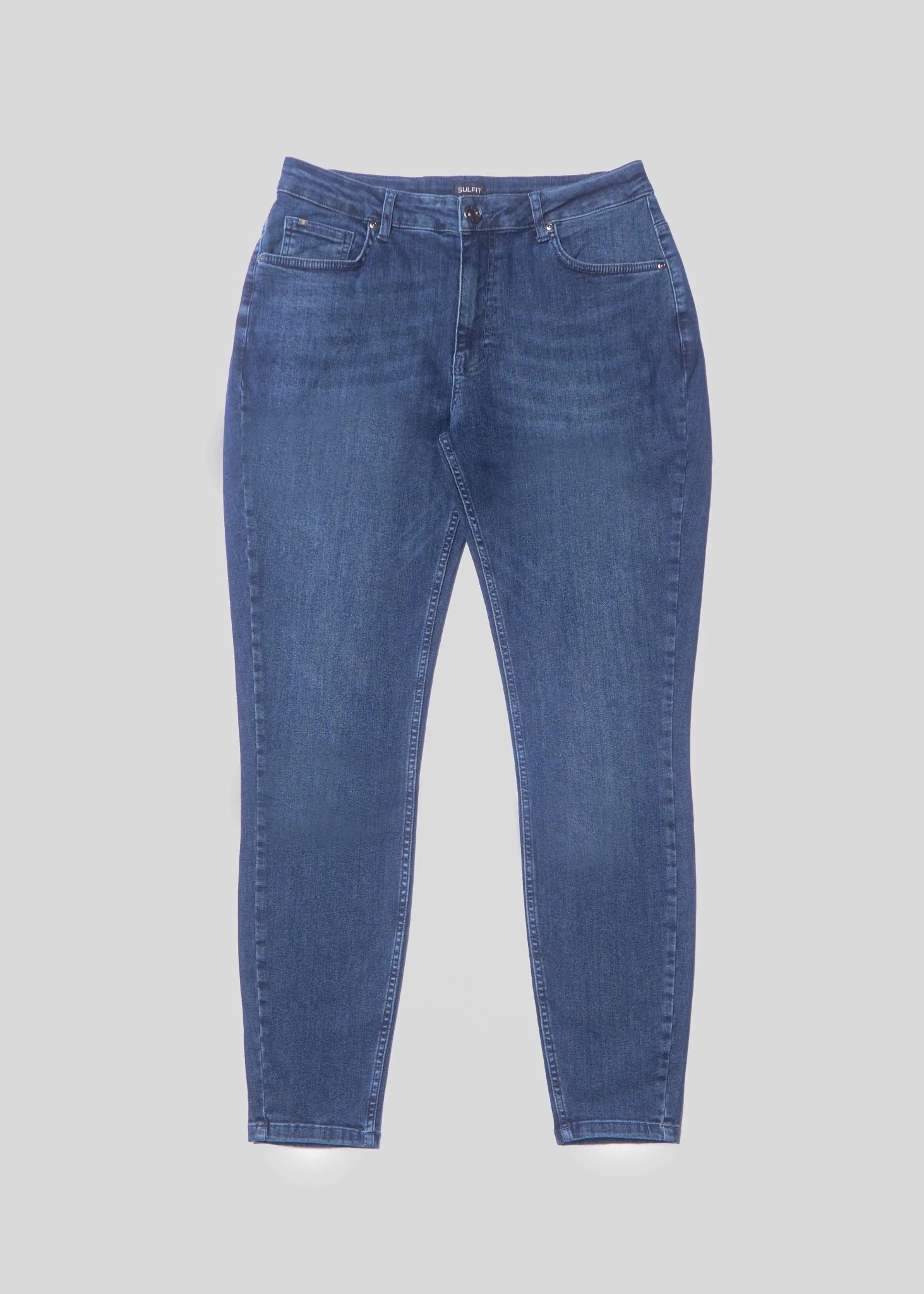 Slim Comfort Jeans In Mid Blue - Image 9