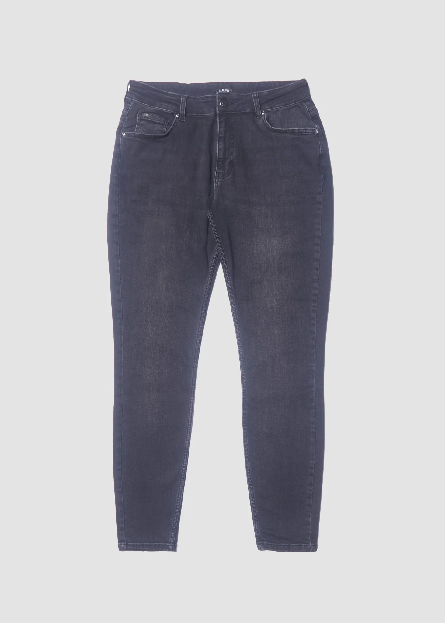 Slim Comfort Jeans In Charcoal - Image 9