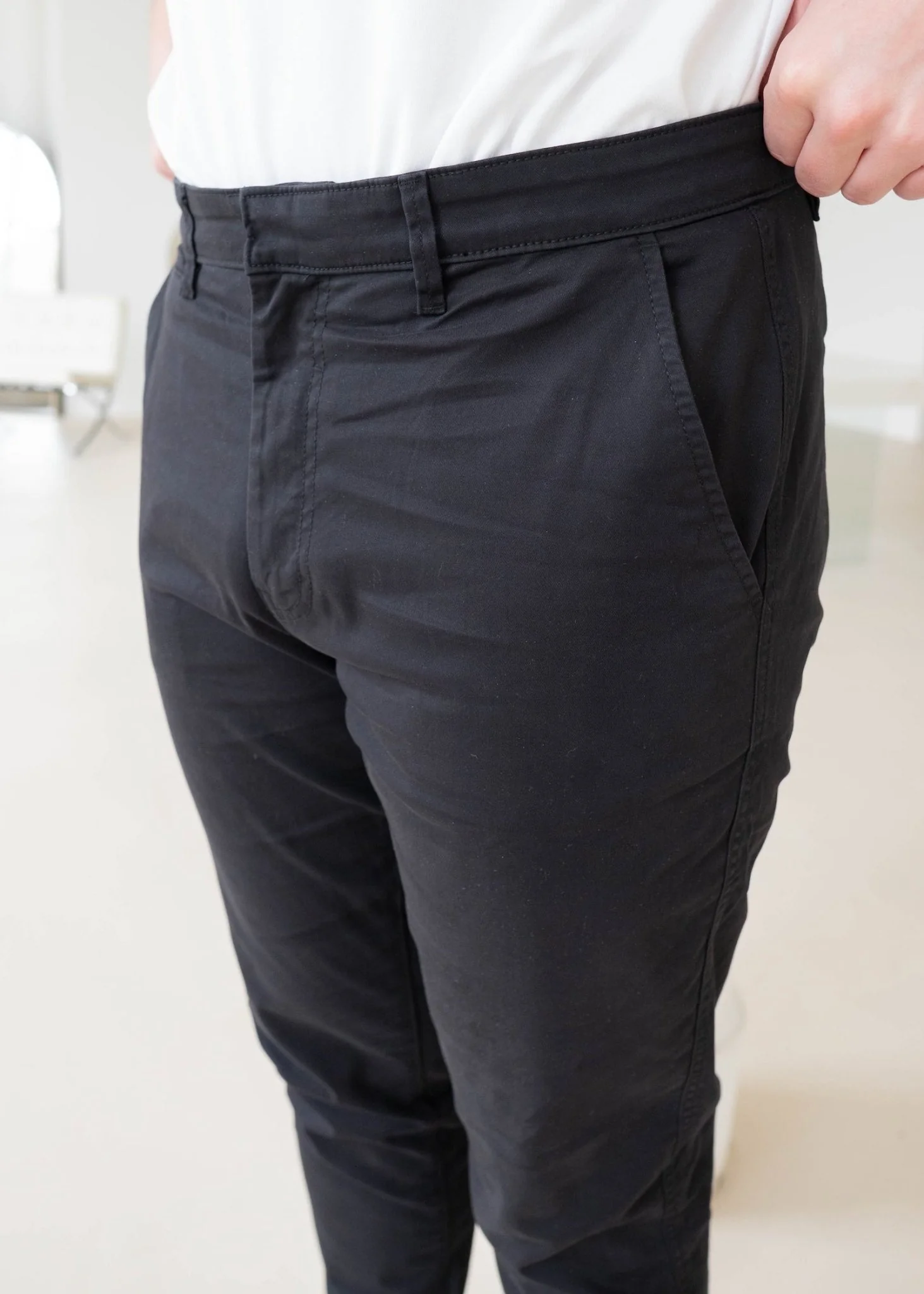 Slim Comfort Chinos In Black - Image 5