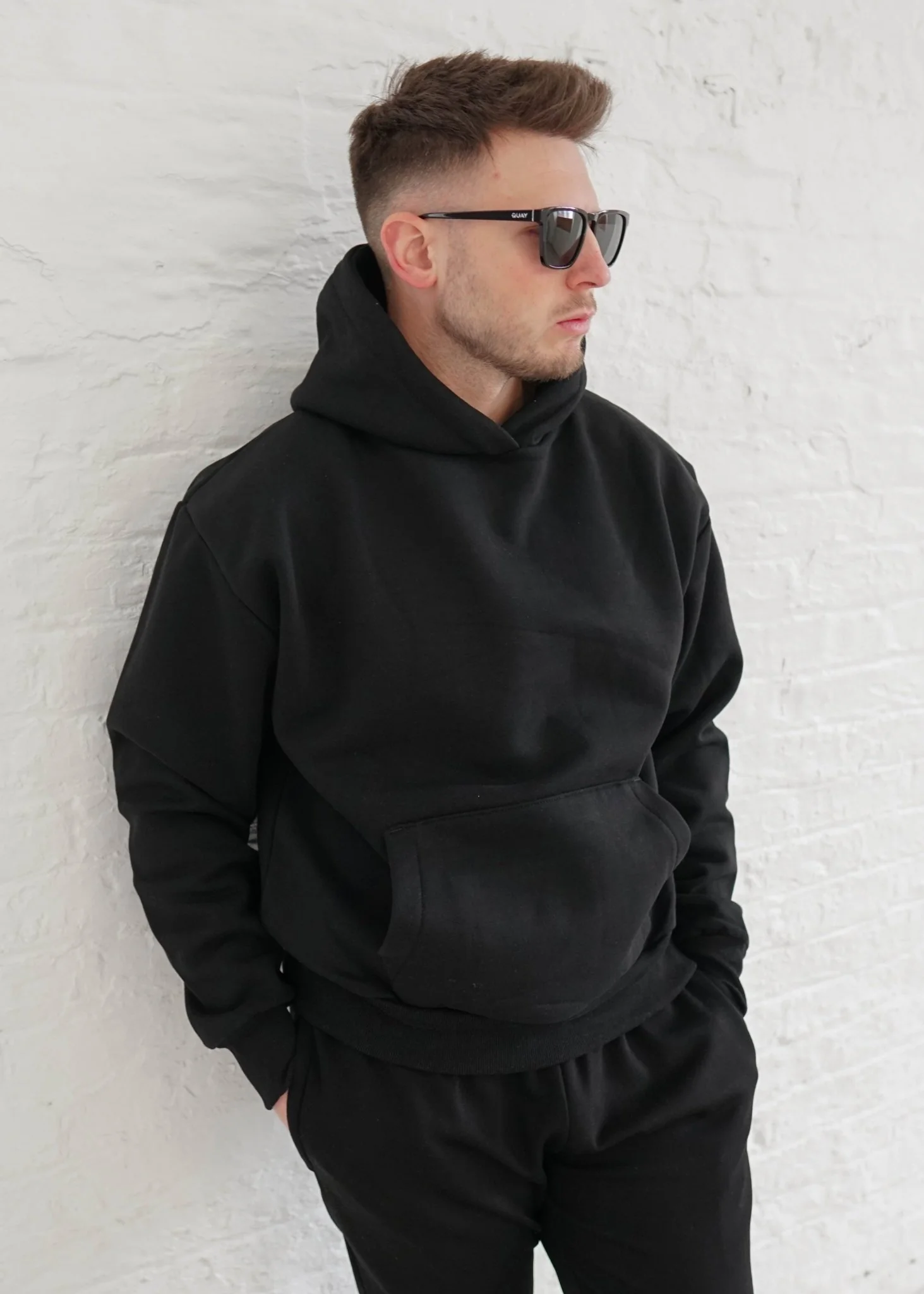 Premium Relaxed Hoodie In Black - Image 4
