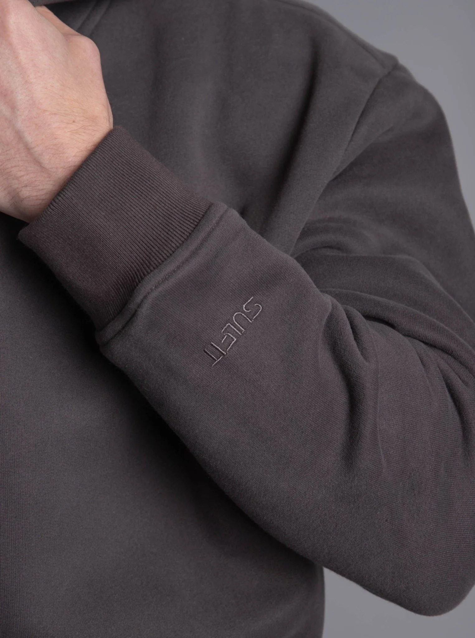 Premium Relaxed Hoodie In Dark Grey - Image 10