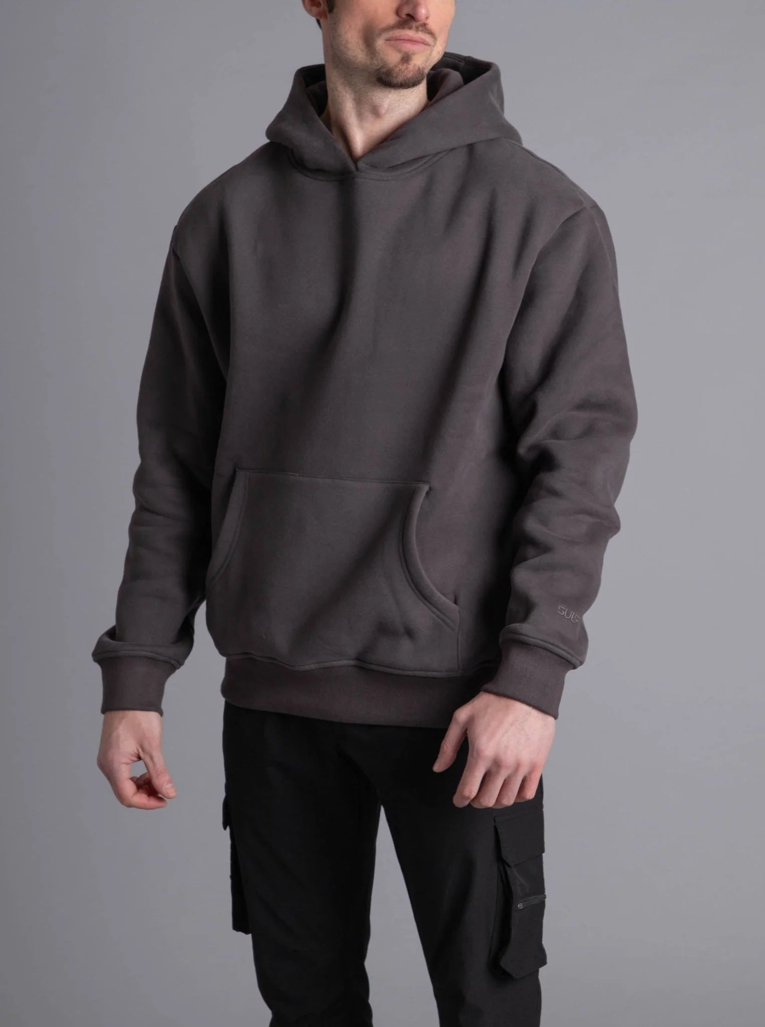 Premium Relaxed Hoodie In Dark Grey - Image 11