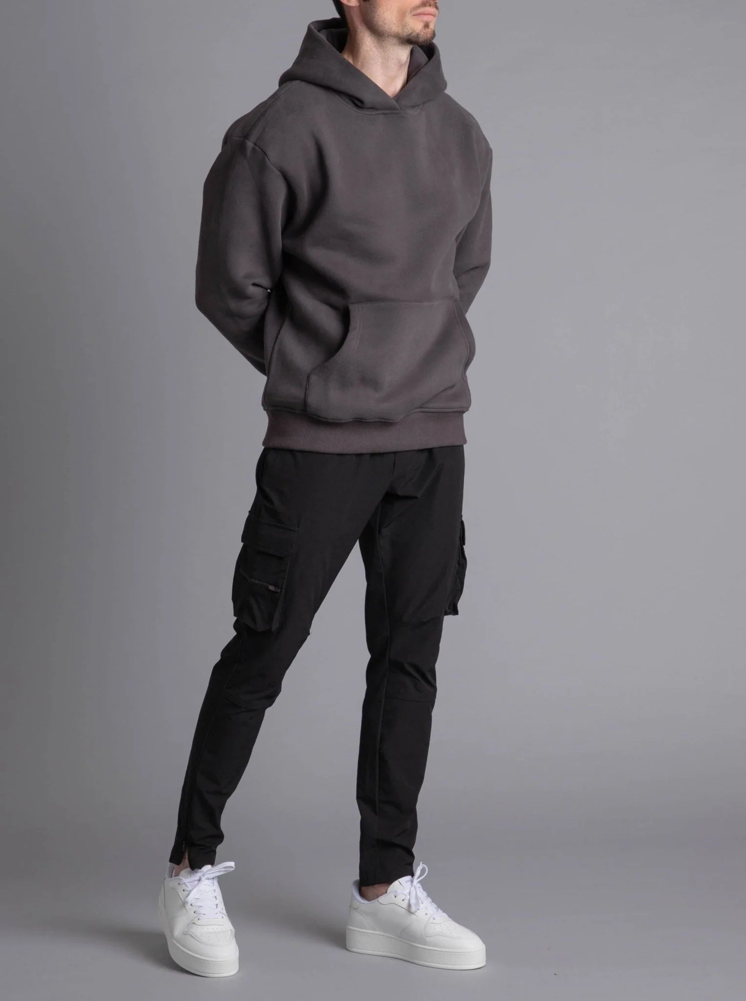 Premium Relaxed Hoodie In Dark Grey - Image 14