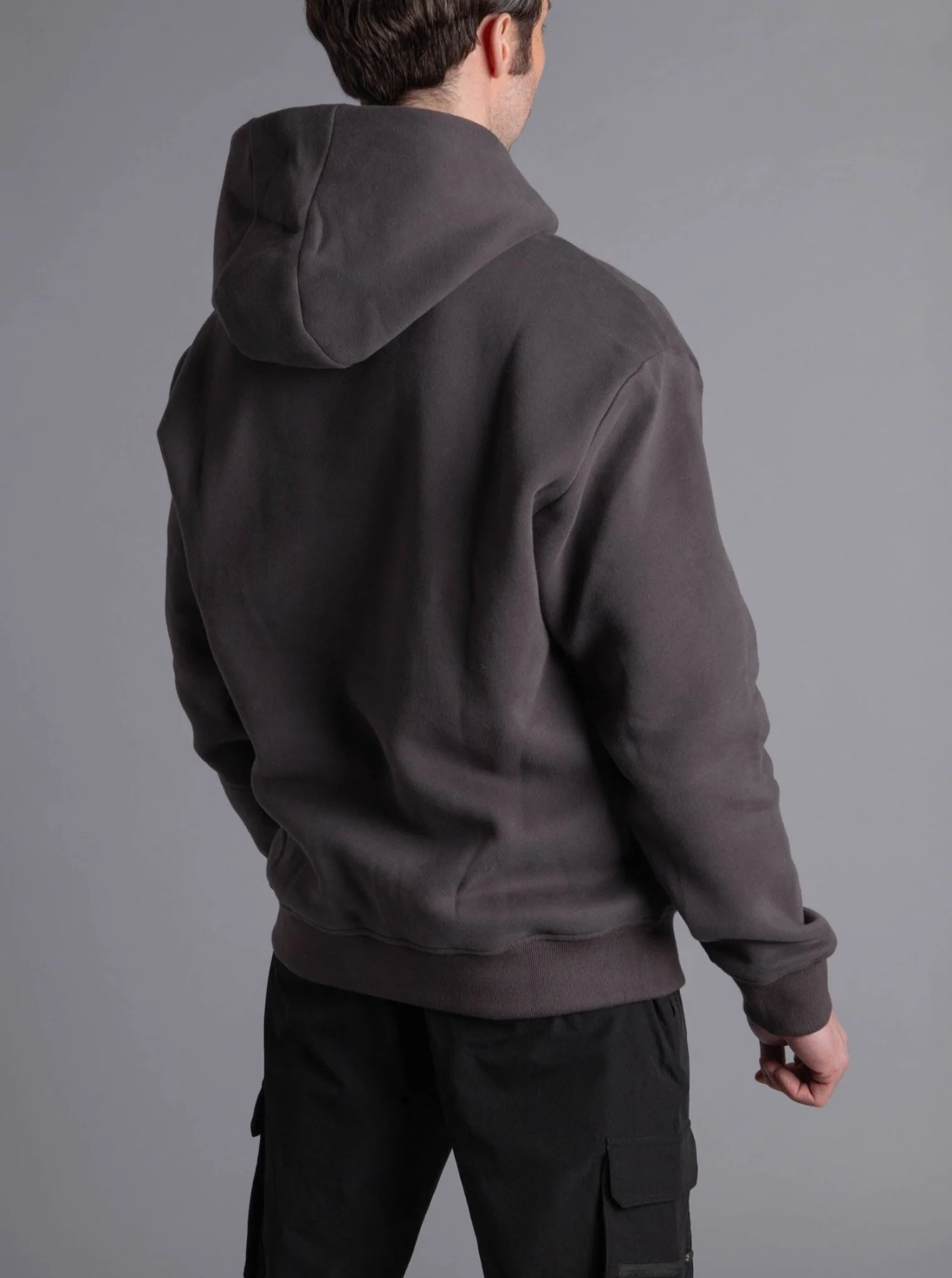 Premium Relaxed Hoodie In Dark Grey - Image 4