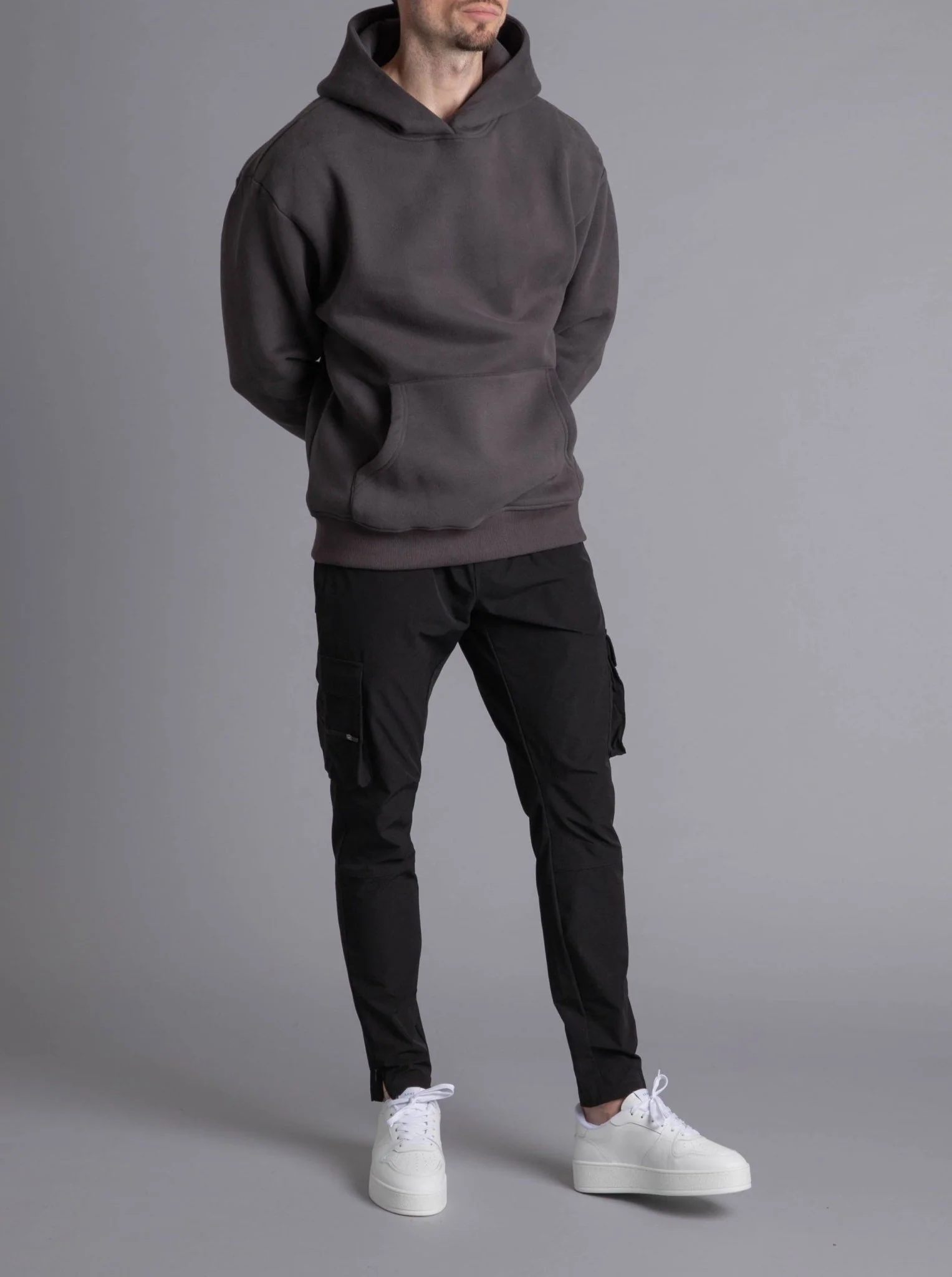 Premium Relaxed Hoodie In Dark Grey - Image 7
