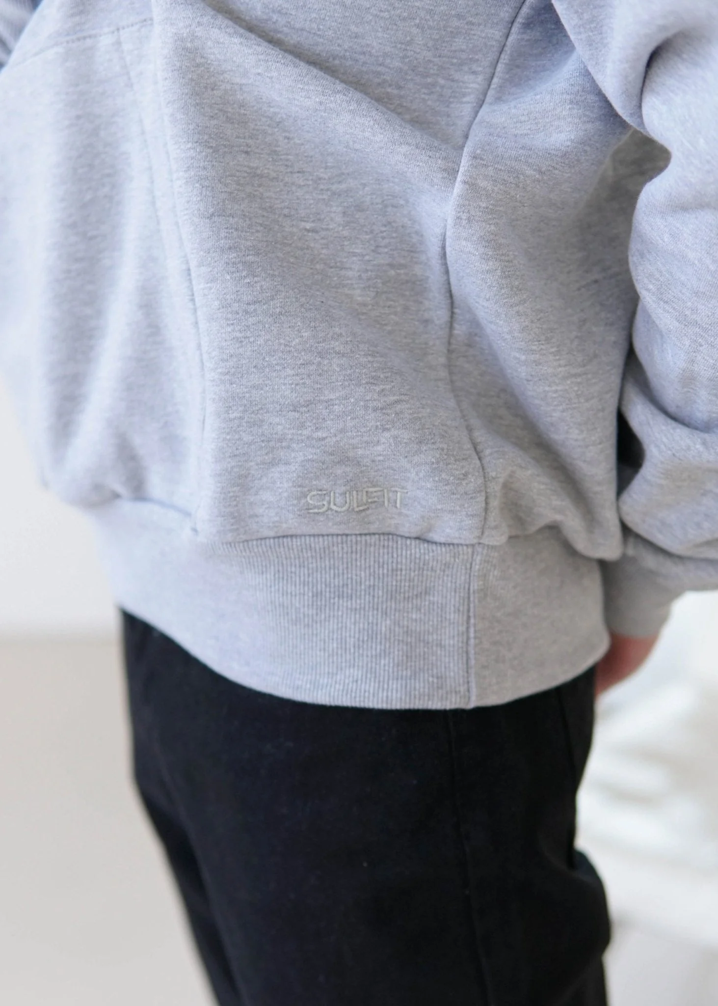 Premium Relaxed Hoodie In Heather Grey - Image 10