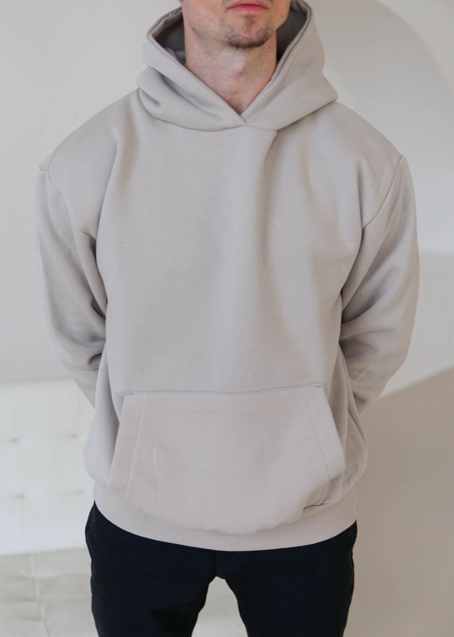 Premium Relaxed Hoodie In Stone - Image 4
