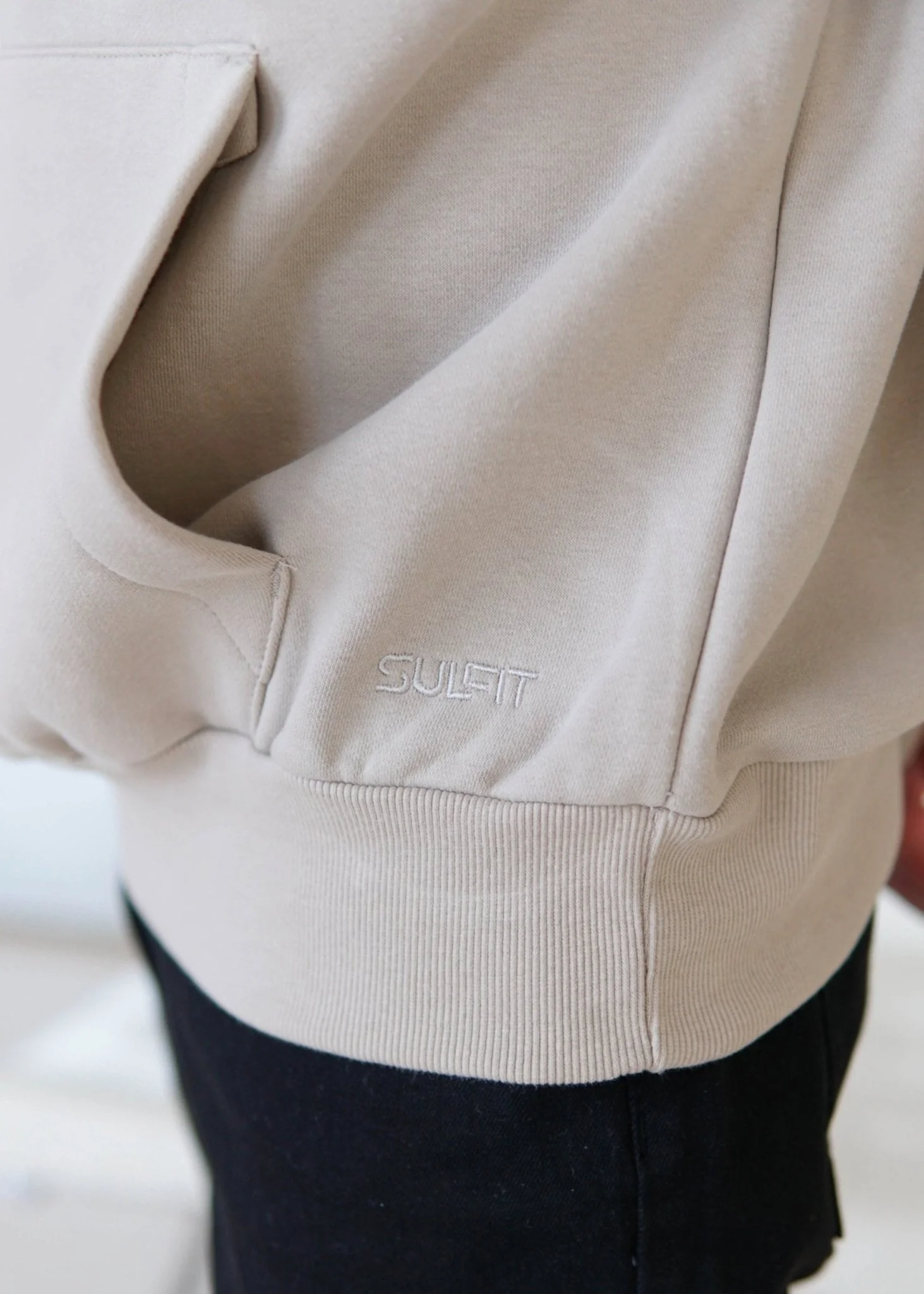 Premium Relaxed Hoodie In Stone - Image 8
