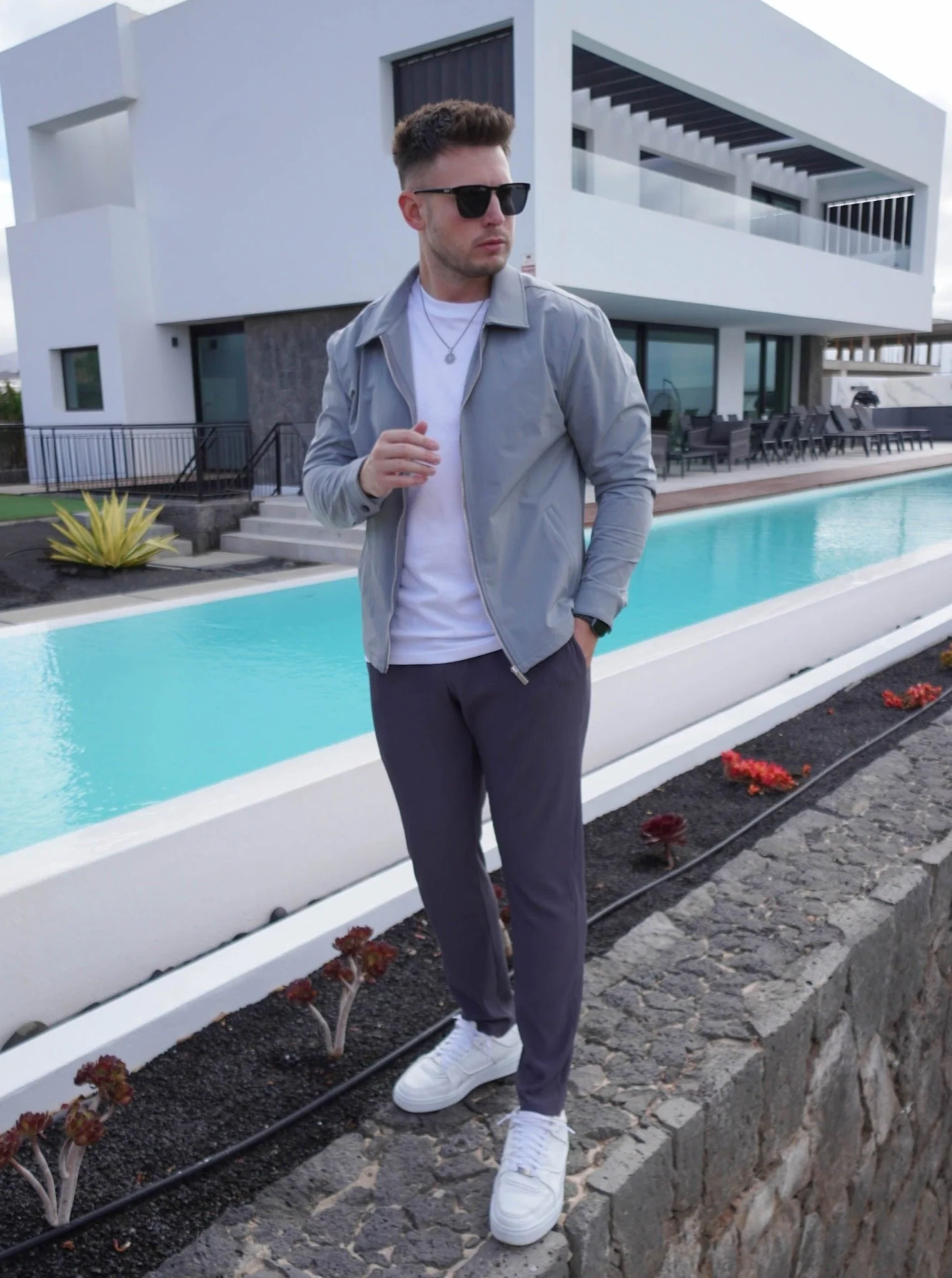 Ribbed Trouser In Dark Grey - Image 8