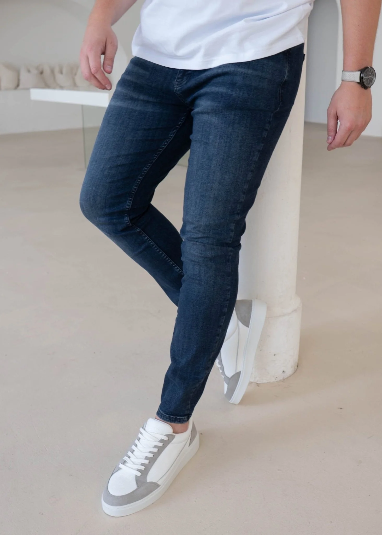 Slim Comfort Jeans In Dark Blue - Image 7