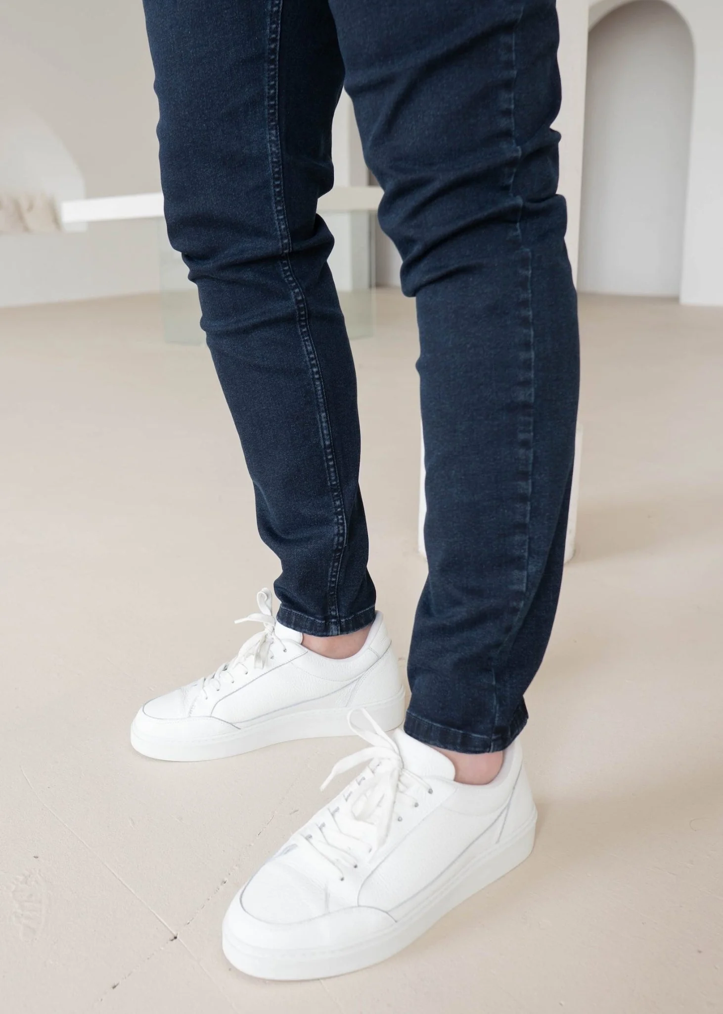 Slim Comfort Jeans In Navy Blue - Image 5
