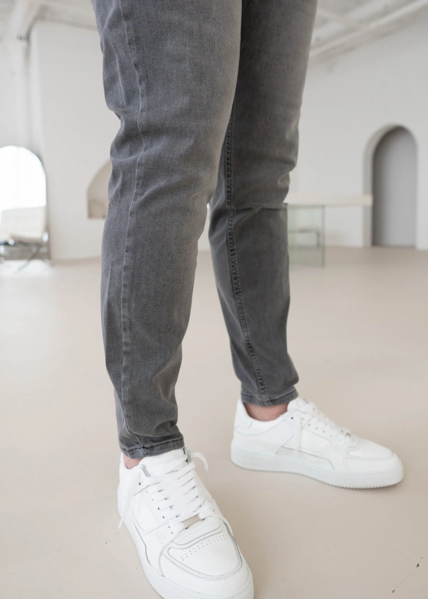 Slim Comfort Jeans In Mid Grey - Image 7