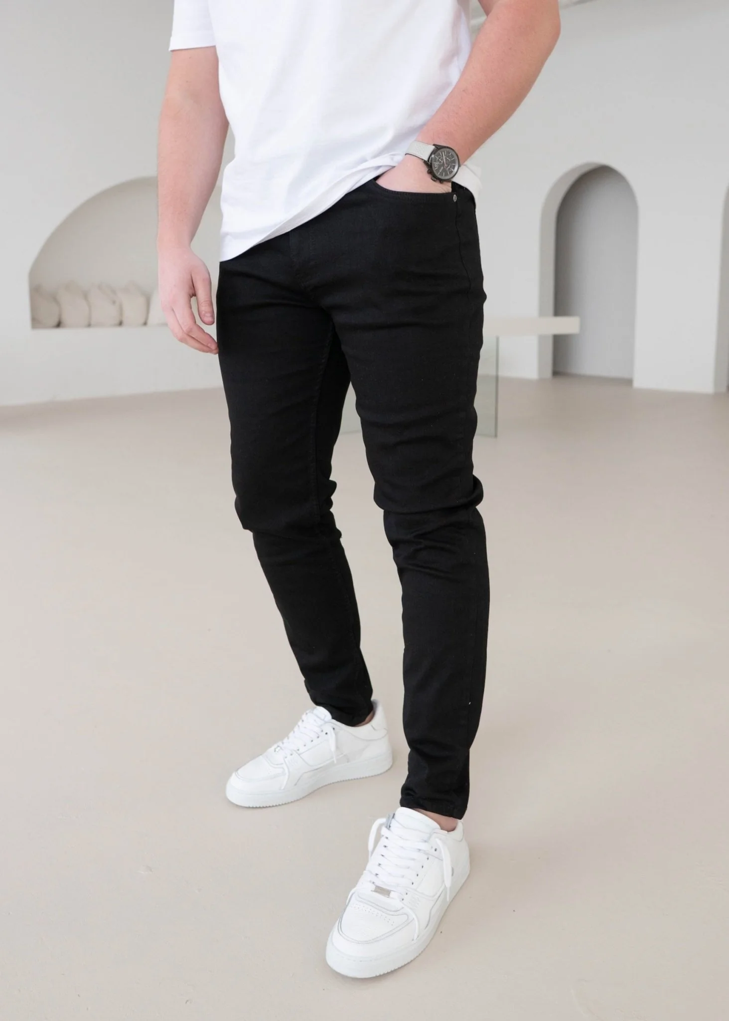 Slim Comfort Jeans In Jet Black - Image 2
