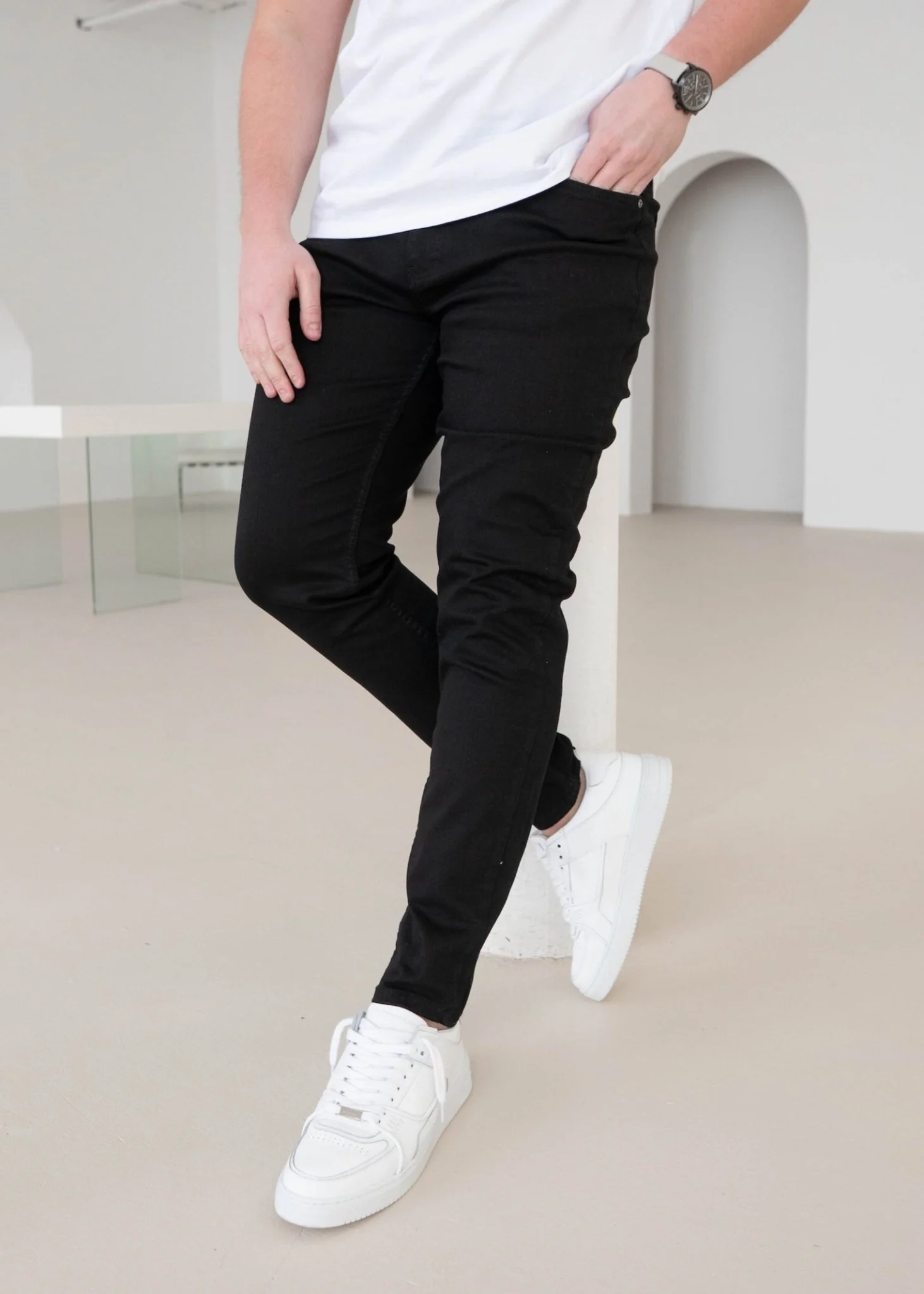 Slim Comfort Jeans In Jet Black - Image 6