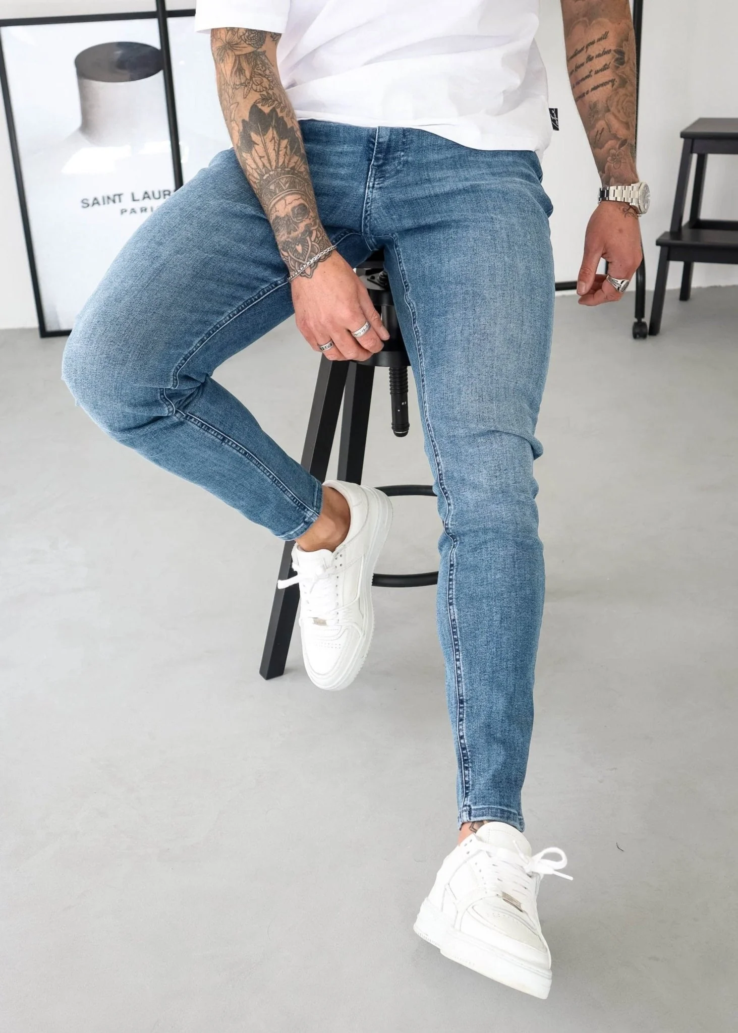 Slim Comfort Jeans In Light Blue - Image 10