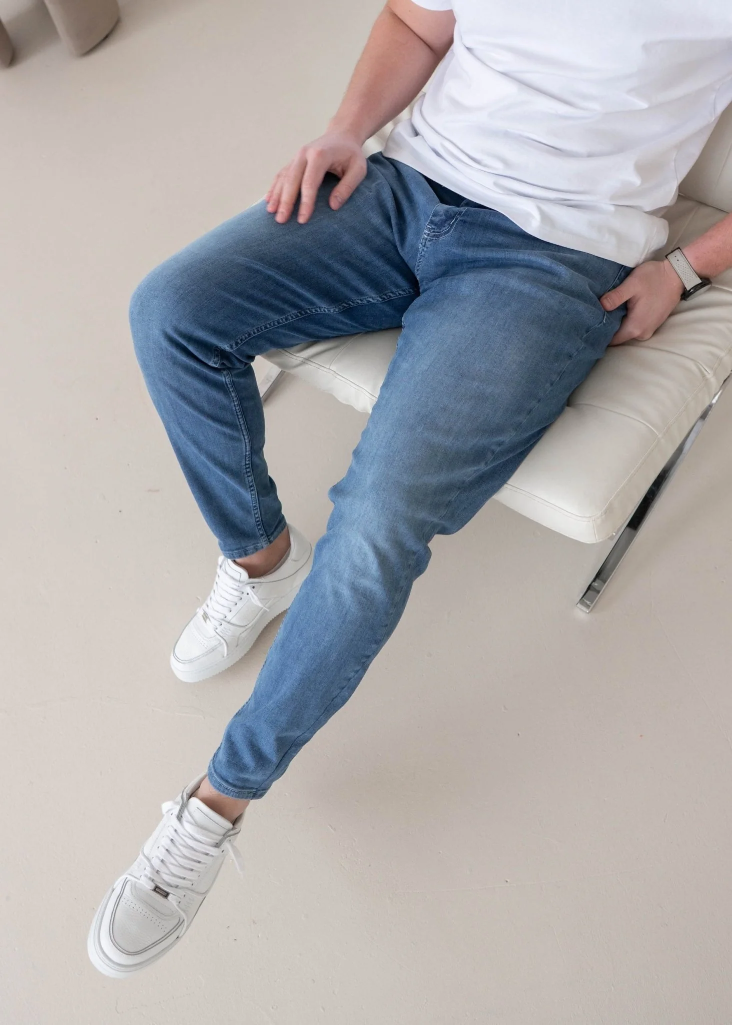 Slim Comfort Jeans In Light Blue - Image 5