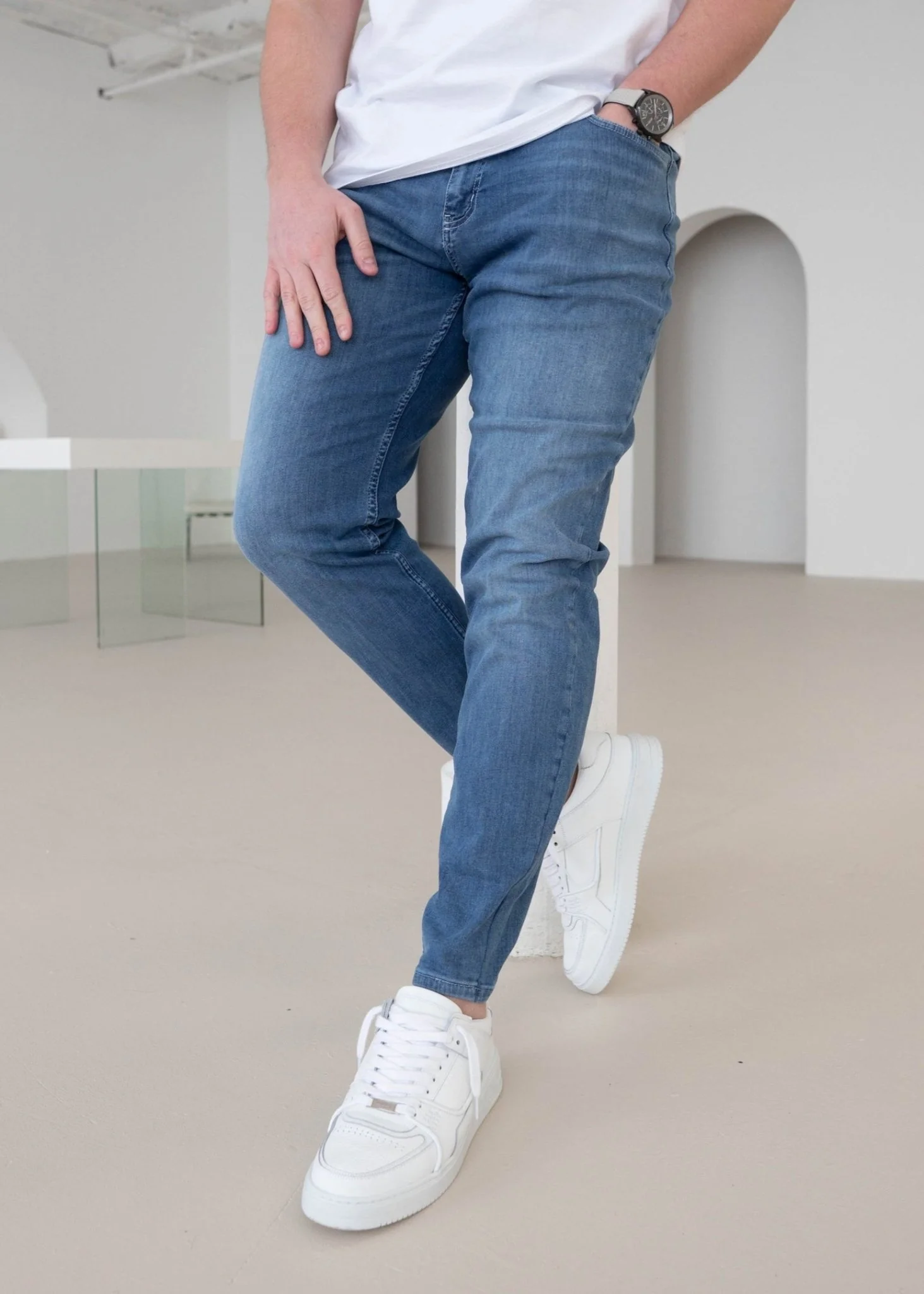 Slim Comfort Jeans In Light Blue - Image 8