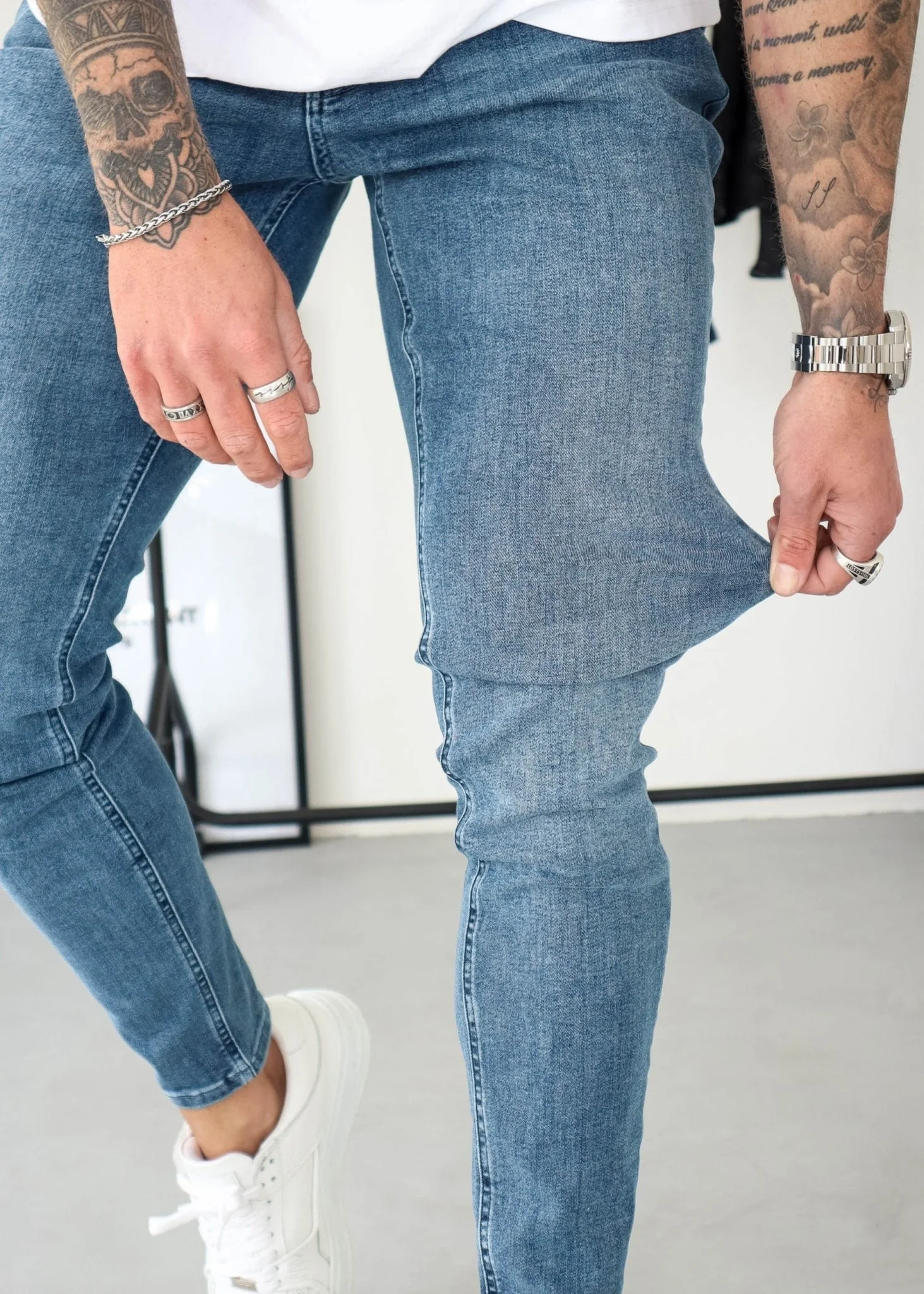 Slim Comfort Jeans In Light Blue - Image 9