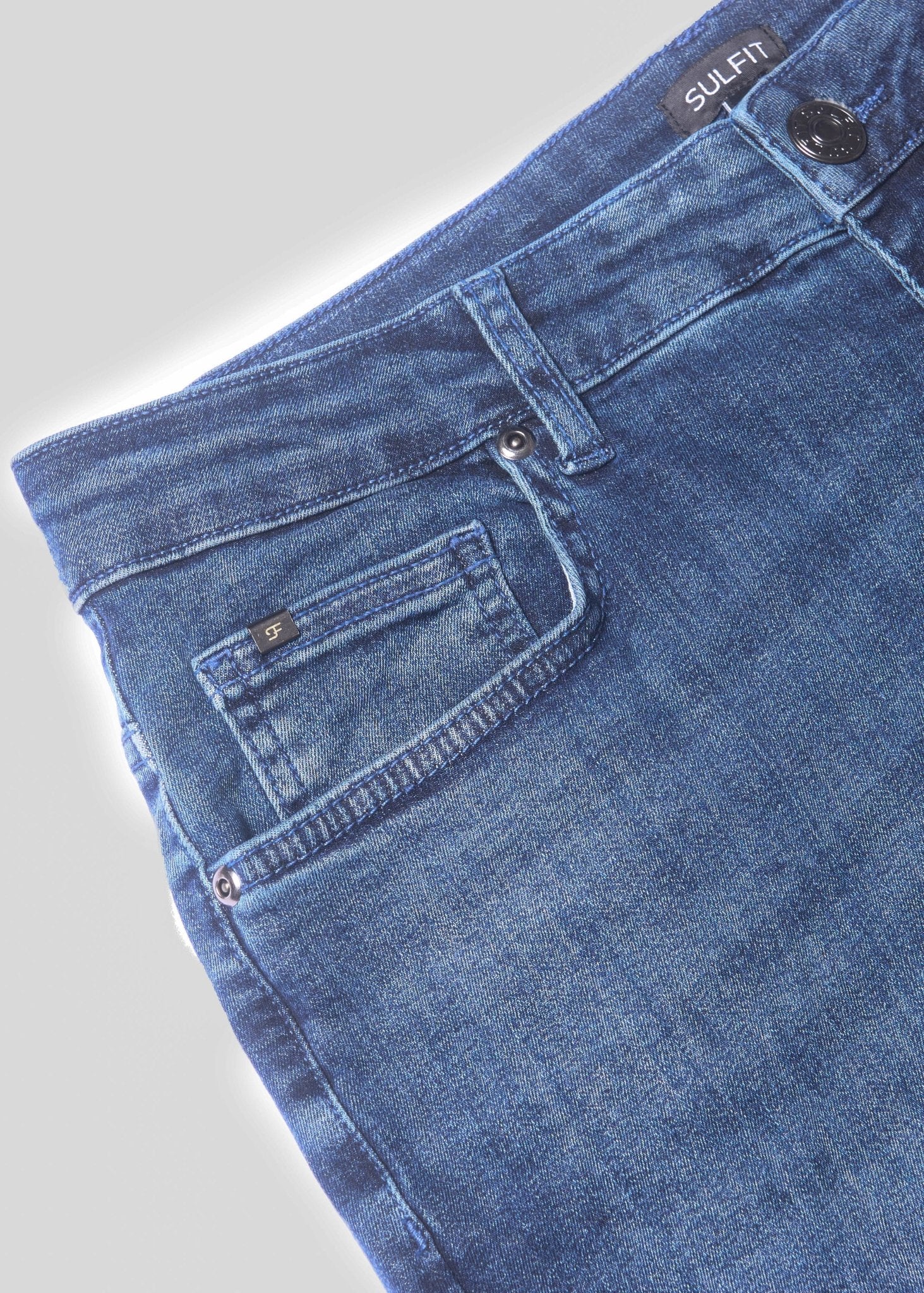 Slim Comfort Jeans In Mid Blue - Image 10