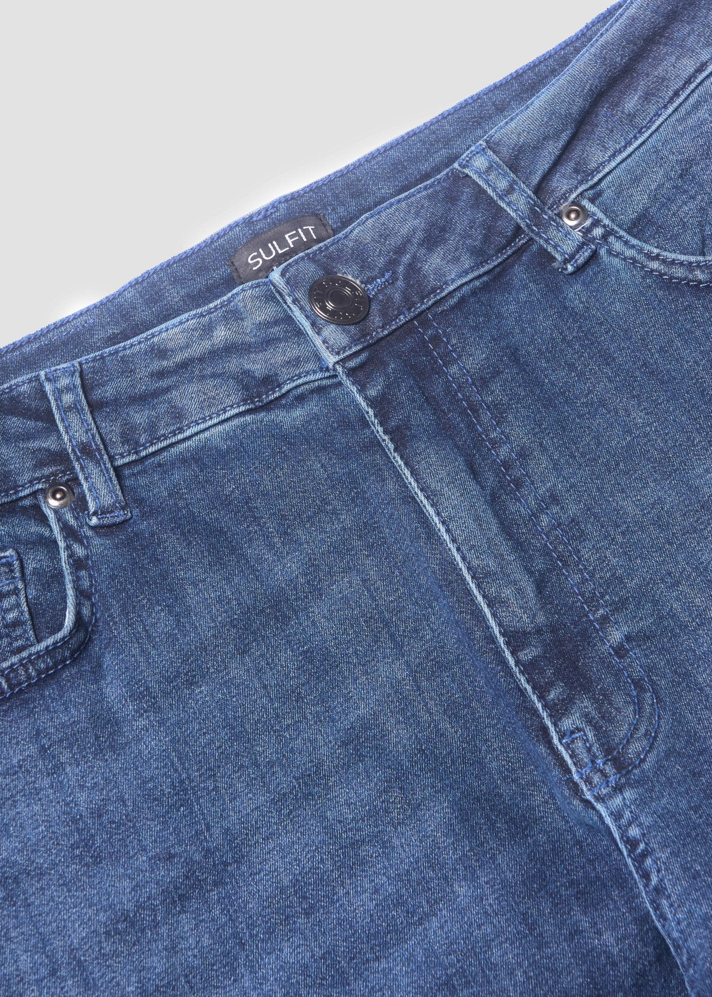 Slim Comfort Jeans In Mid Blue - Image 14