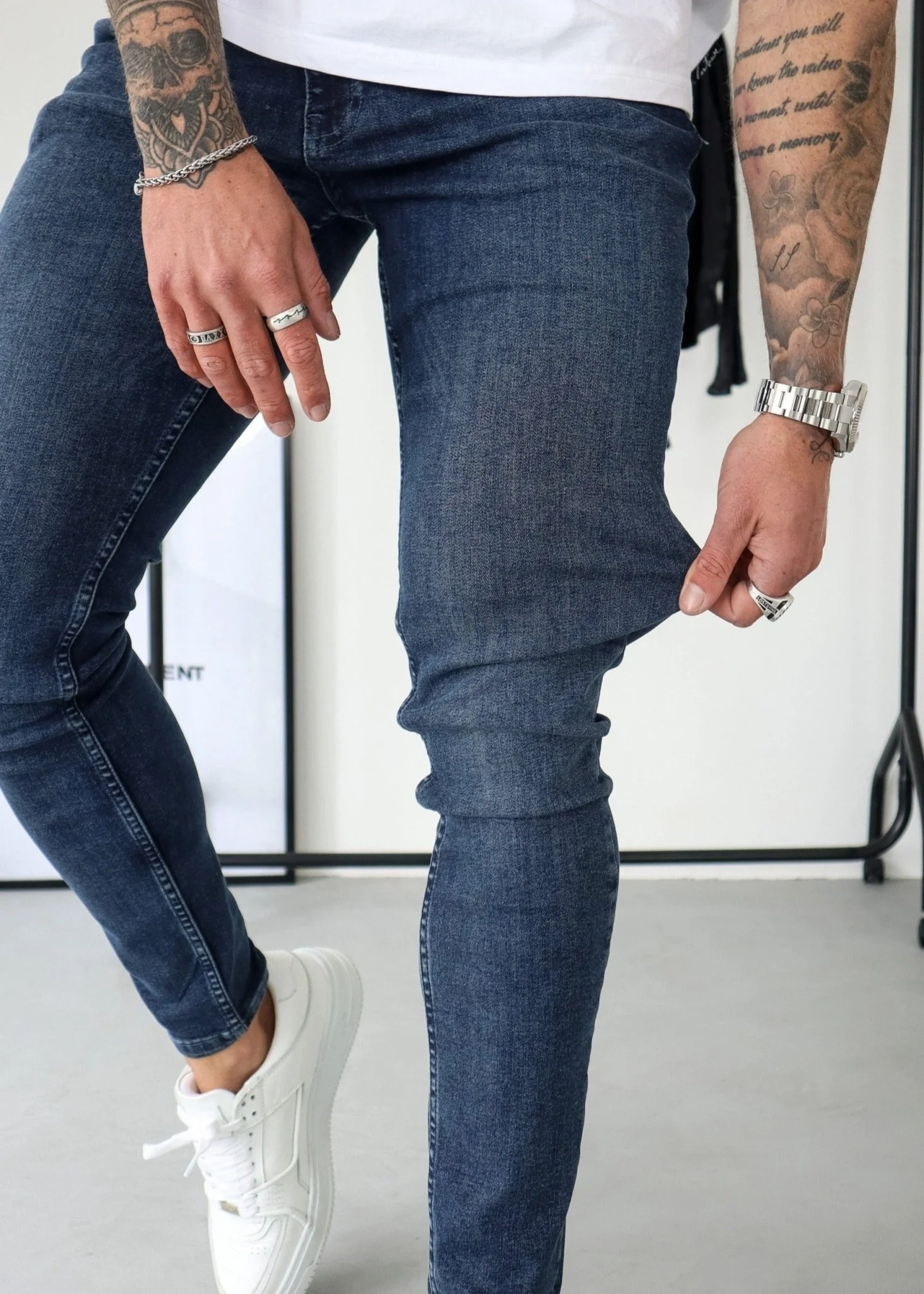 Slim Comfort Jeans In Mid Blue - Image 8