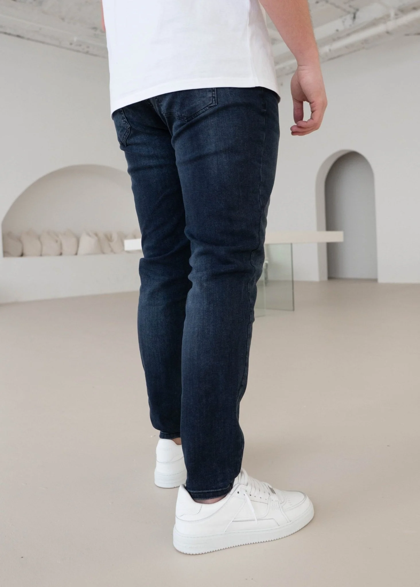Slim Comfort Jeans In Midnight Dark Blue - Image 3