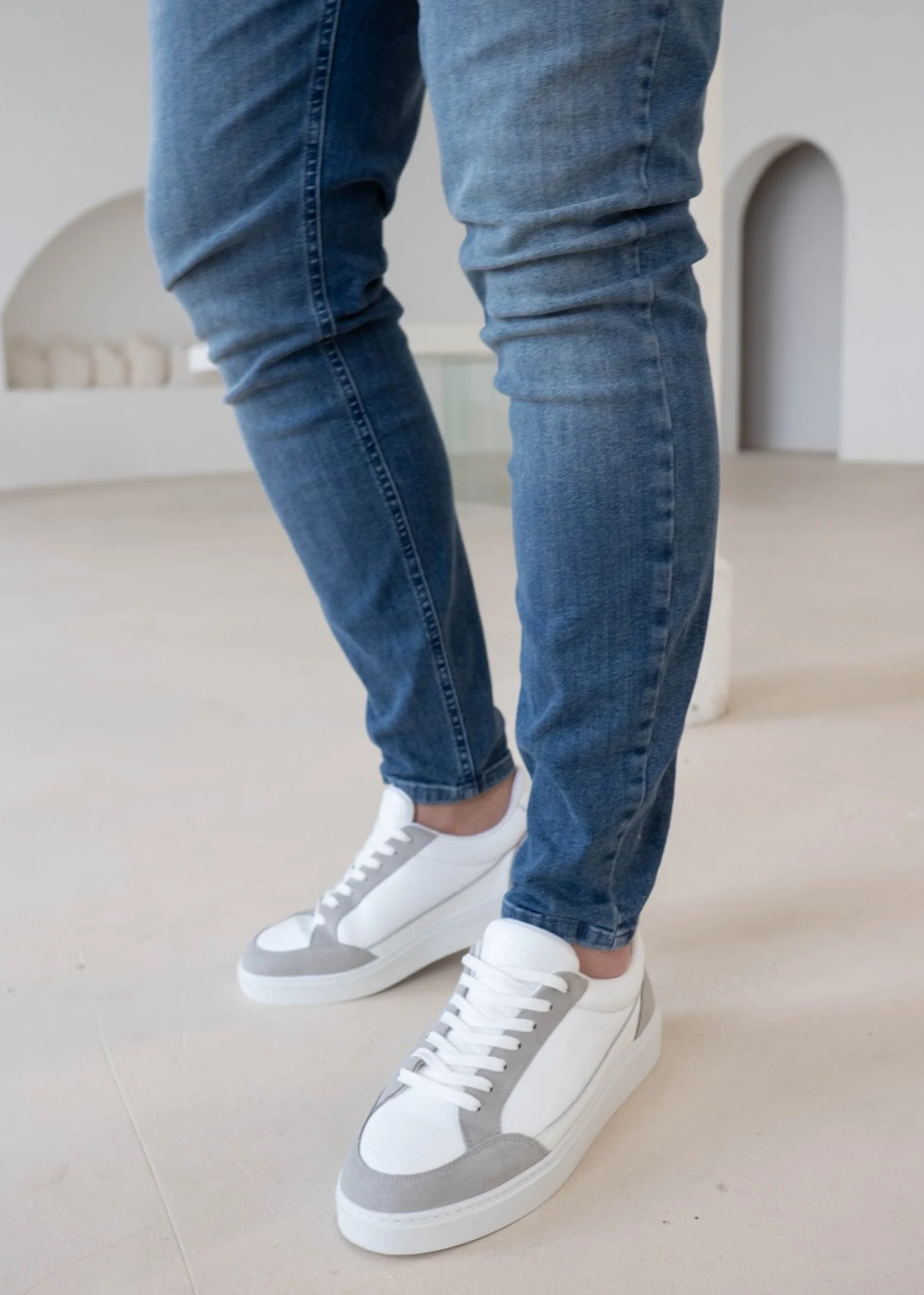 Slim Comfort Jeans In Stone Light Blue - Image 11