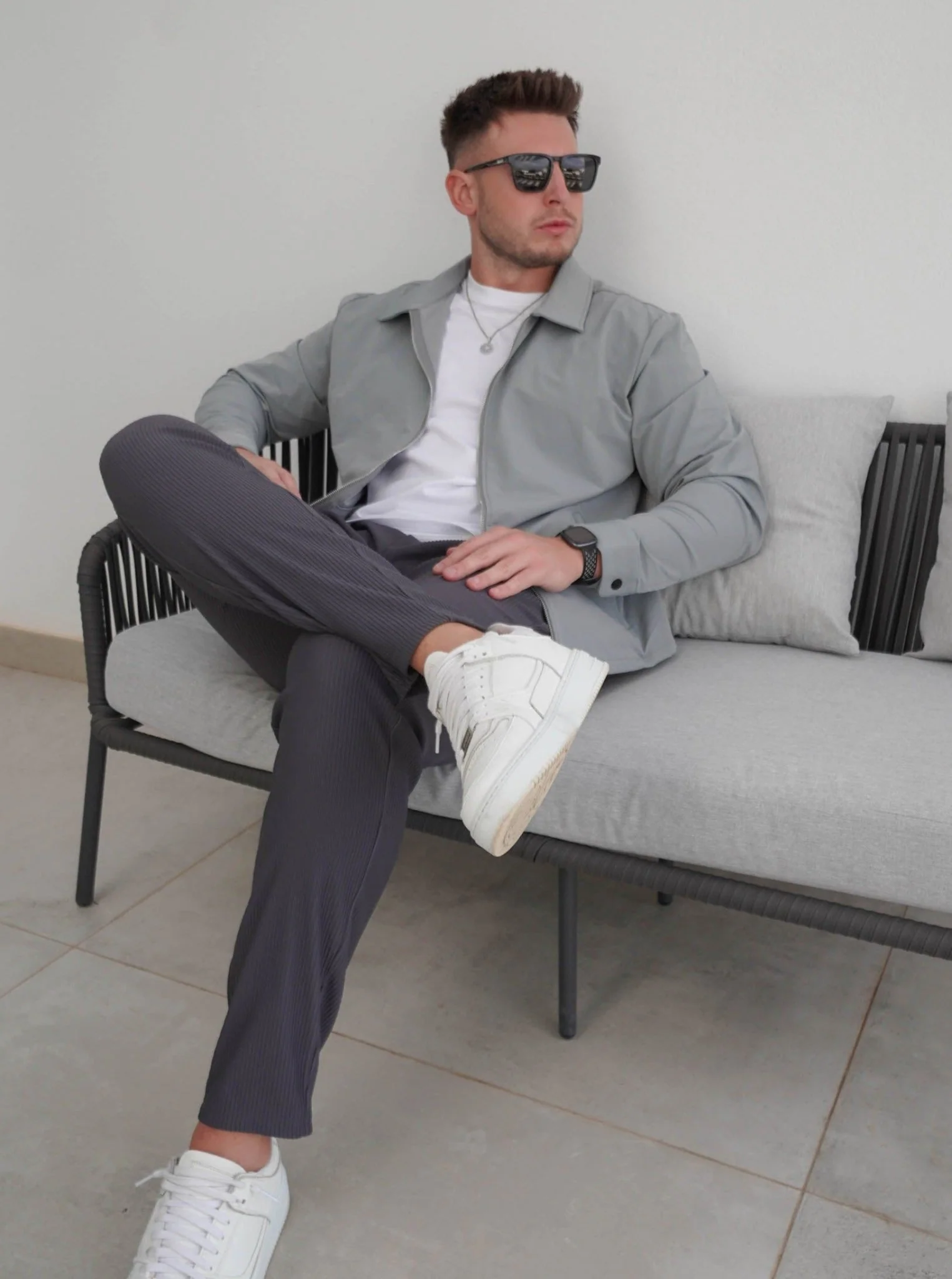 Smart Stretch Jacket In Mid Grey - Image 11