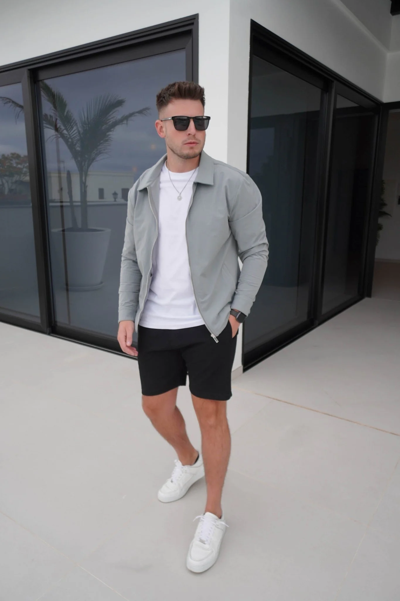 Smart Stretch Jacket In Mid Grey - Image 9