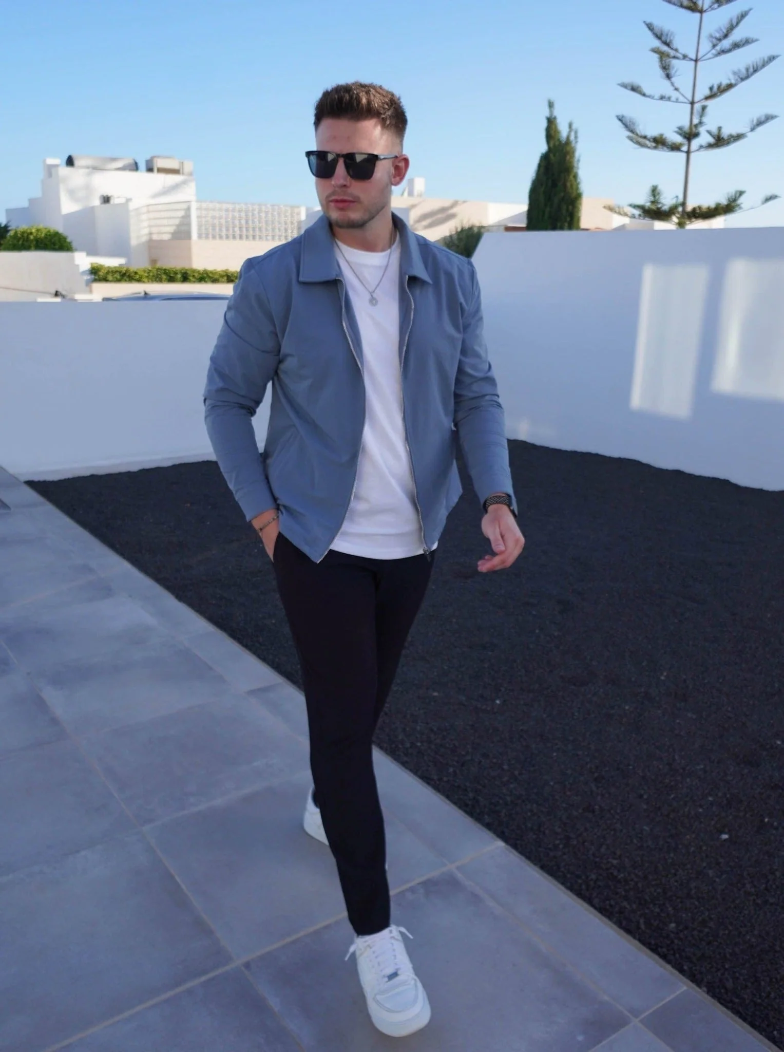 Smart Stretch Jacket In Slate Blue - Image 12