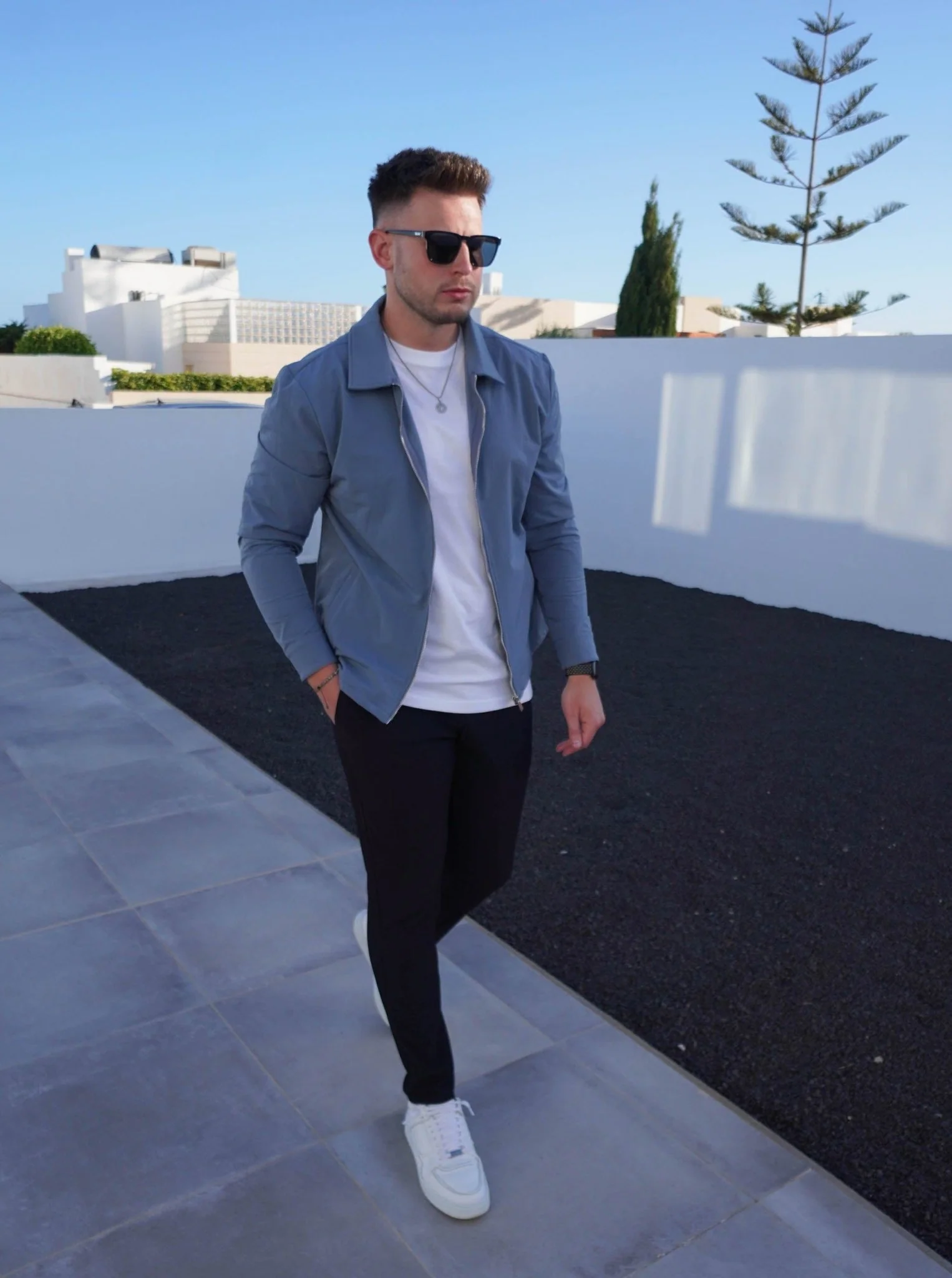 Smart Stretch Jacket In Slate Blue - Image 13
