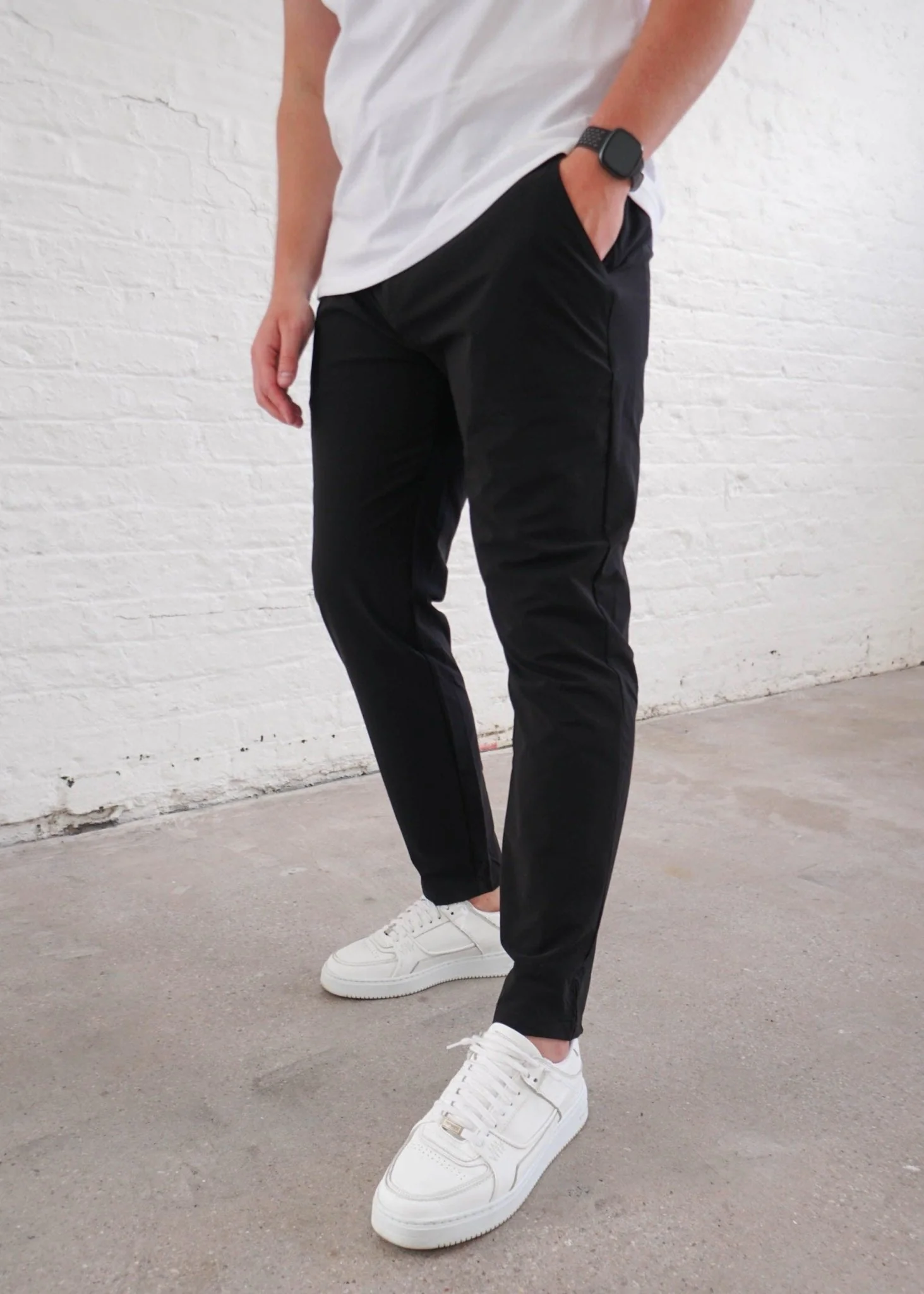 Smart Stretch Trouser In Black - Image 3