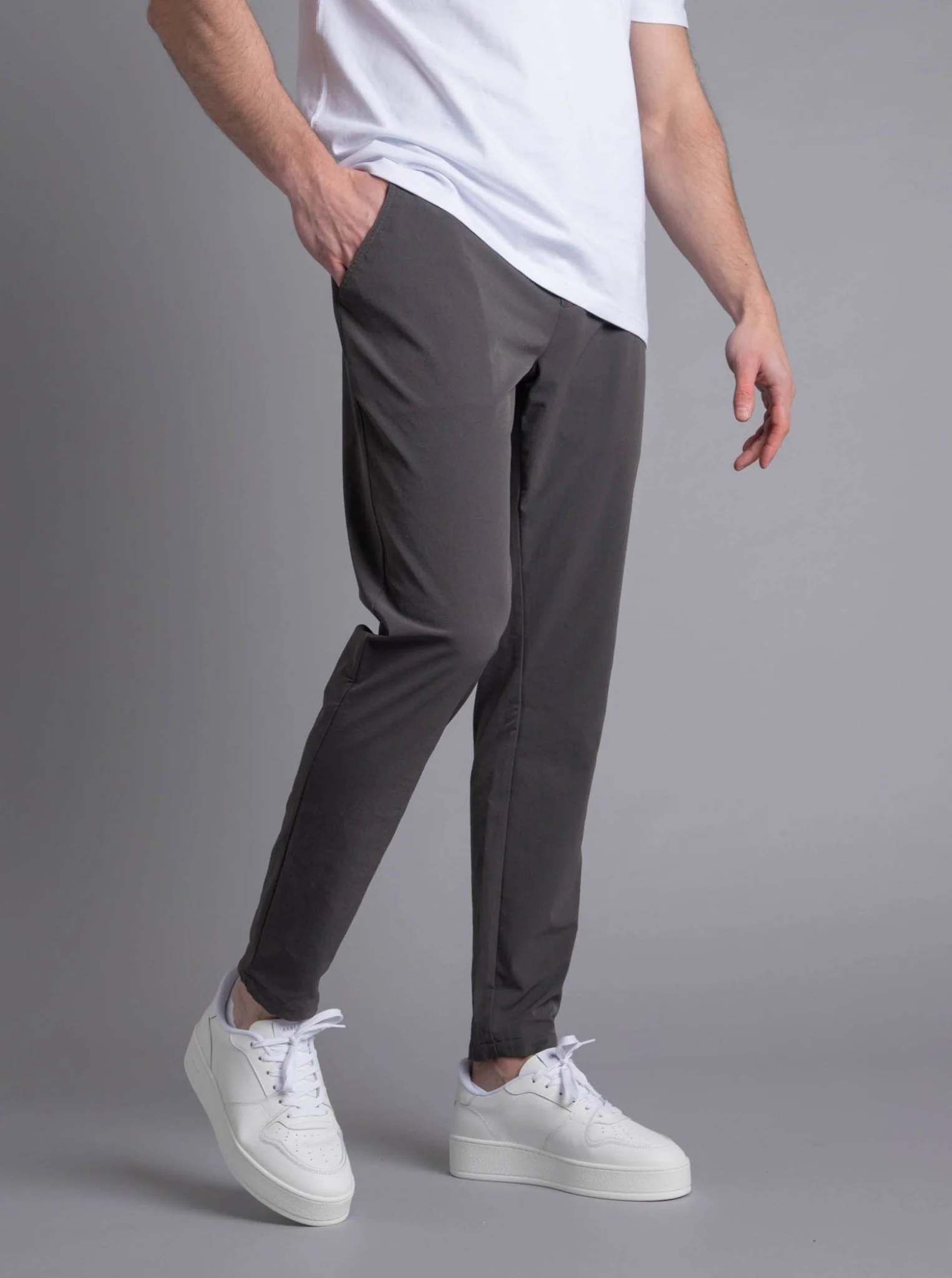 Smart Stretch Trouser In Charcoal - Image 7