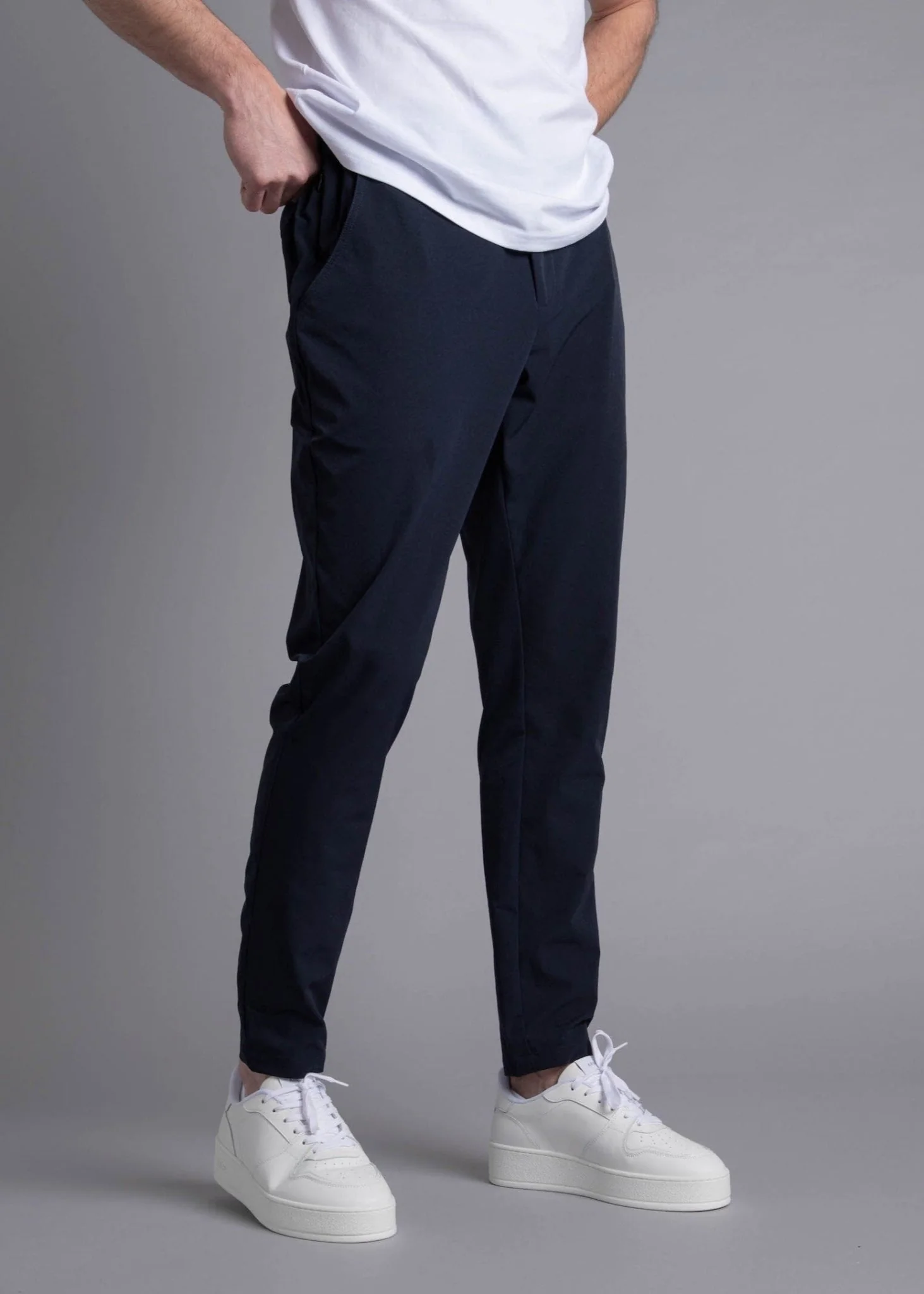 Smart Stretch Trouser In Navy Blue - Image 7