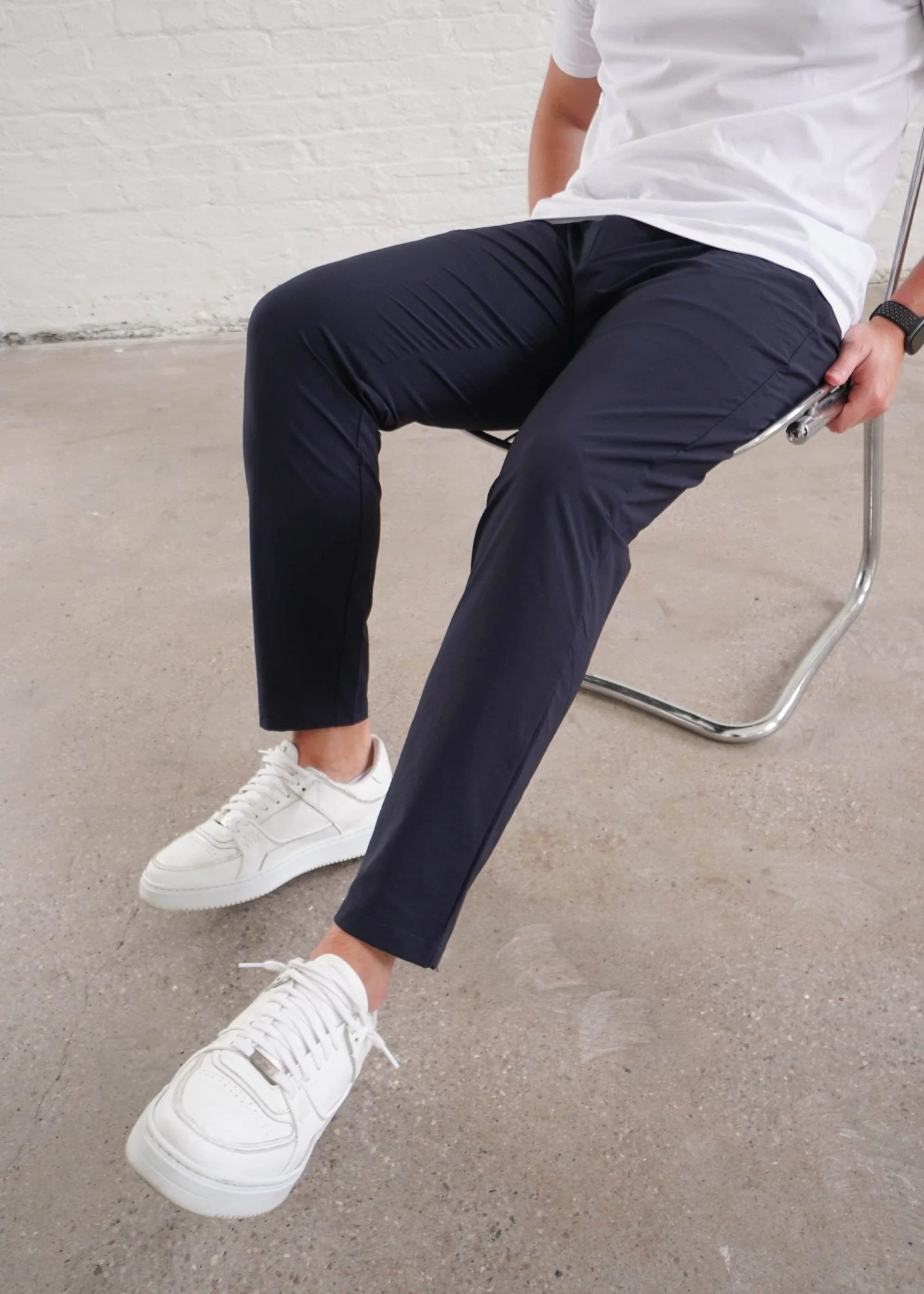Smart Stretch Trouser In Navy Blue - Image 8