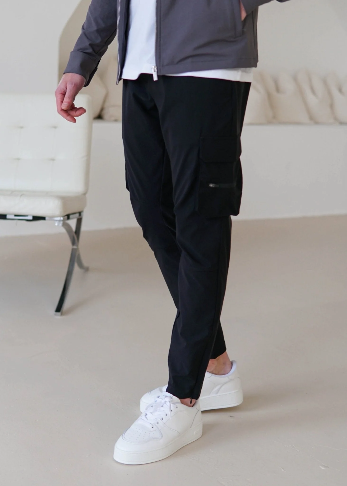 Tech Stretch Cargo Pant In Black - Image 5
