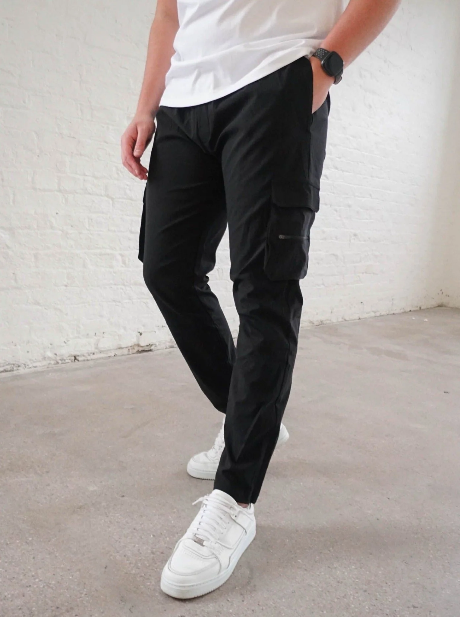 Tech Stretch Cargo Pant In Black - Image 7