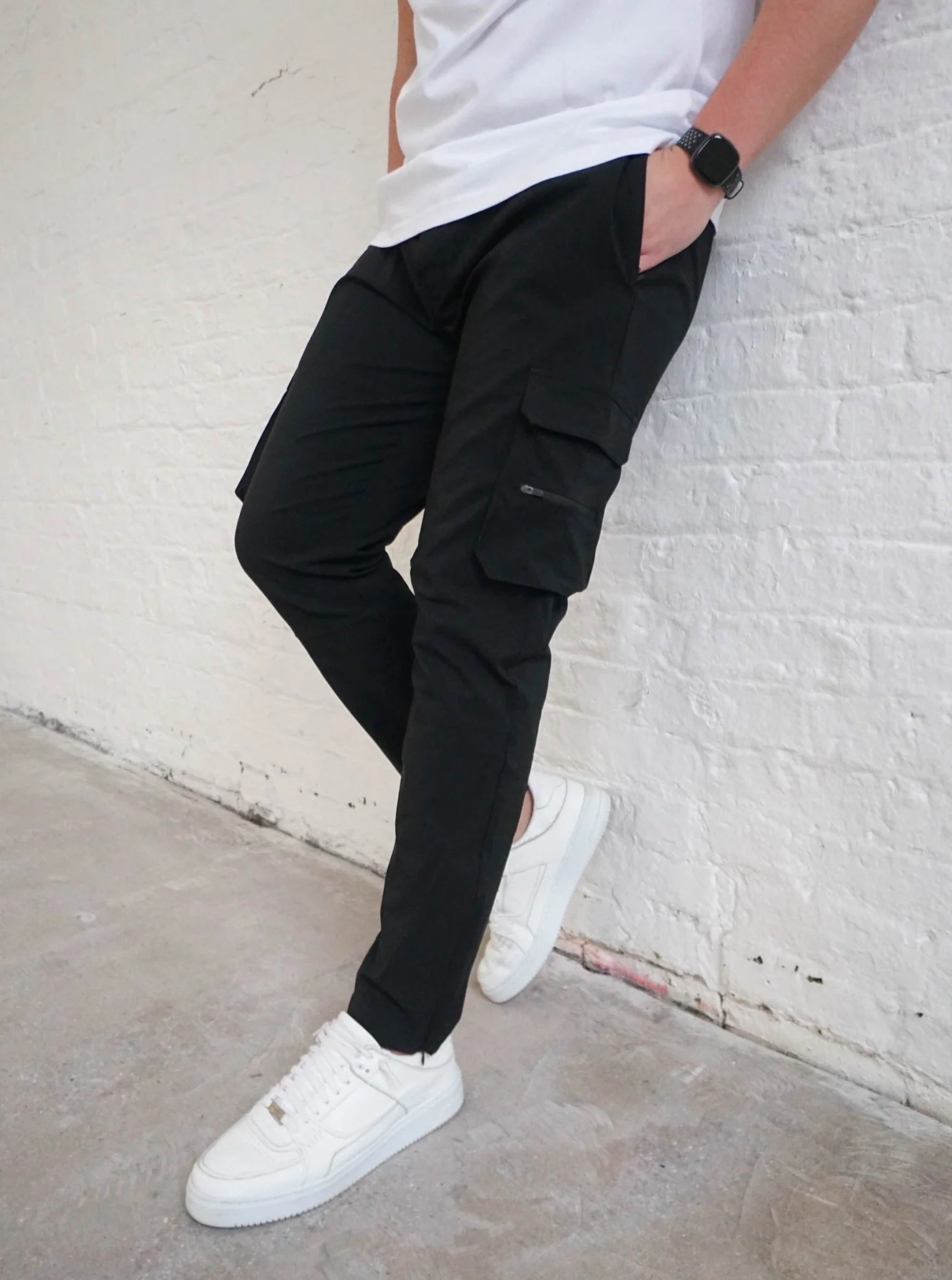 Tech Stretch Cargo Pant In Black - Image 8
